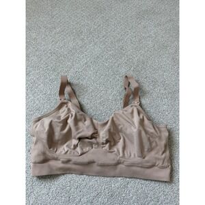 Kindred Bravely Nursing Bra Women Size L Beige Wireless Seamless